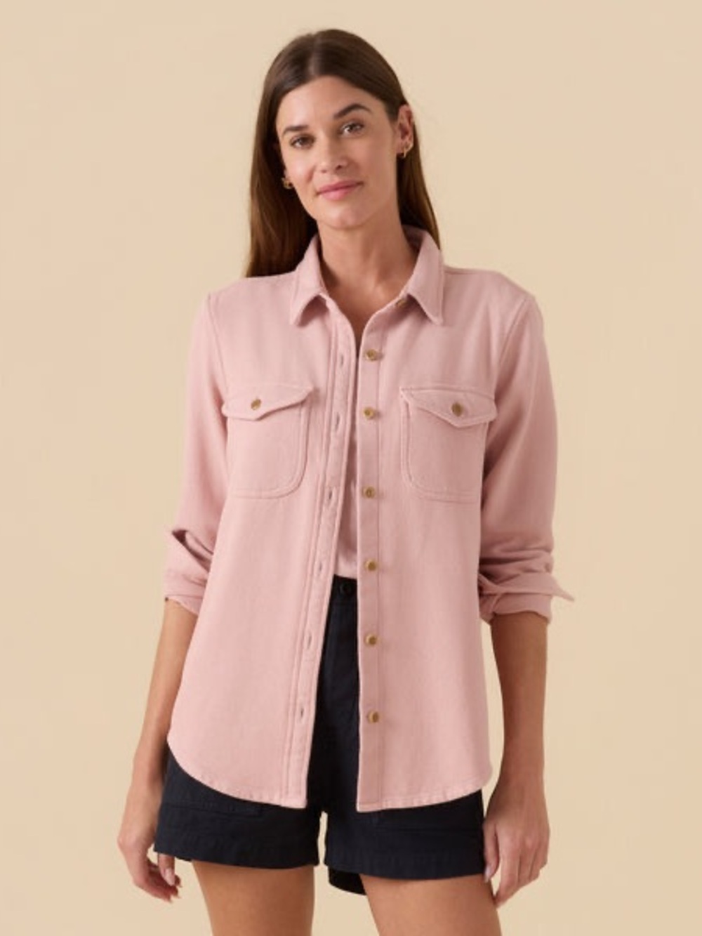 Outerknown Blanketshirt, Women, Size L, Light Pink